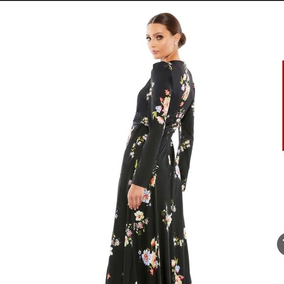 leena for Mac Duggal Faux Wrap Floral Gown Size 6 NWT - Picture 5 of 8